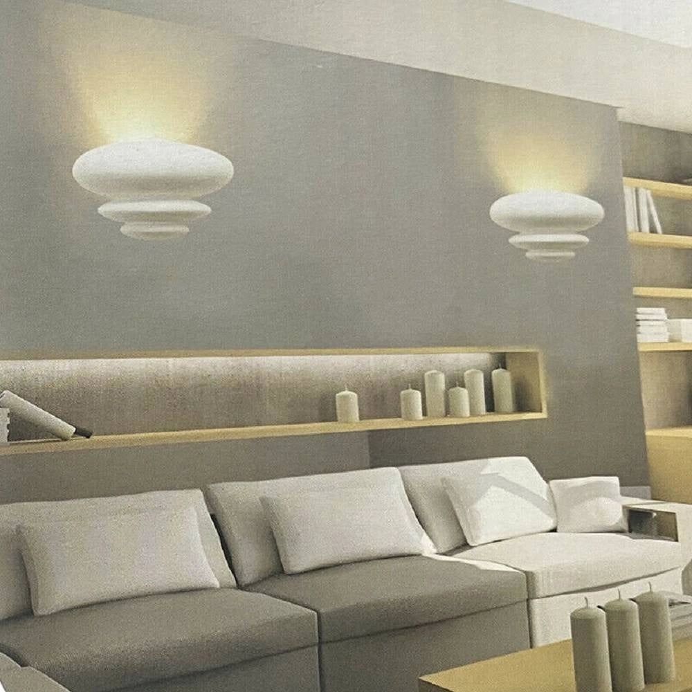 Trade Shop - Applique In Gesso Da Parete Verniciabile Lampada Da Muro Moderna Attacco G9 E46 -