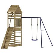 Altalene per parco giochi all'aperto scivolo altalene robuste giochi da giardino 245 x 257 x 264 cm legno di pino impregnato 02_0004783