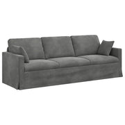 Divano | Divano da soggiorno | Sofa Grigio scuro 228 x 78 x 80 cm Velluto