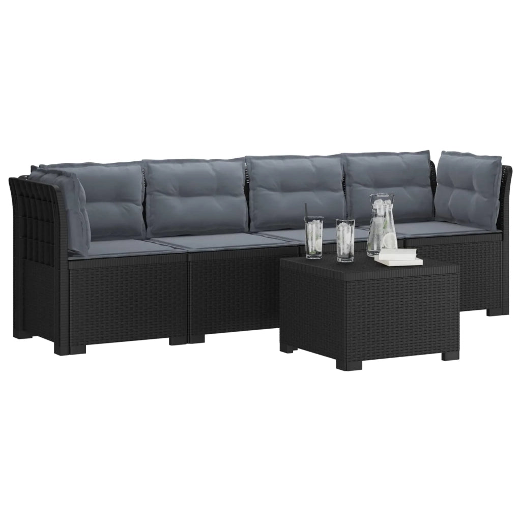 Divano da Giardino a 4 Posti con Cuscini in Stile Rattan PP 3443873