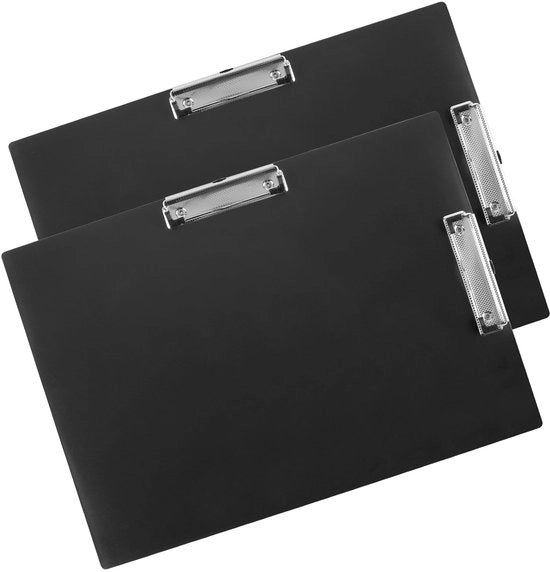 Clipbord A3 - Doppio Clip - Plastica - Profilo Basso - Fori Ritirabili - 440 x 320 mm - Clipbord