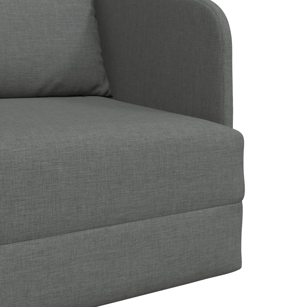 Divano Letto Pieghevole 2-in-1 Grigio Scuro 65x80x83 cm Tessuto