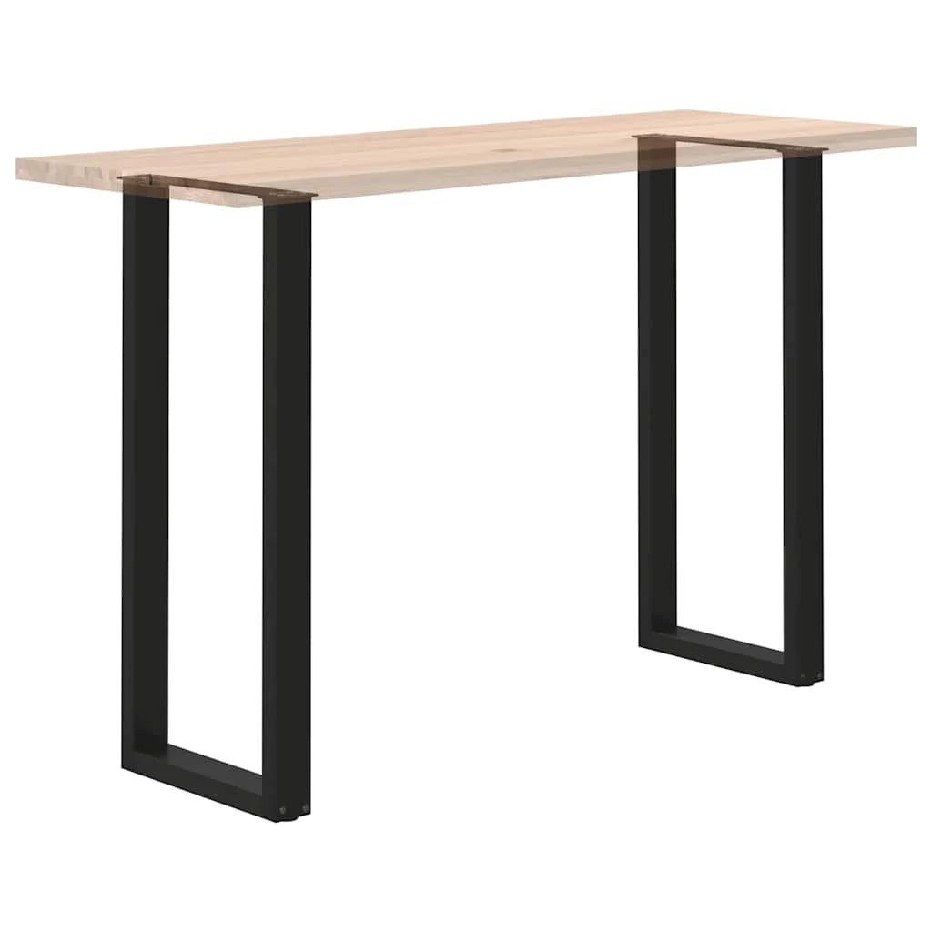 Set di 2 gambe regolabili per tavolo da bar a forma di U 50 x 110 cm design moderno acciaio nero 02_0057484