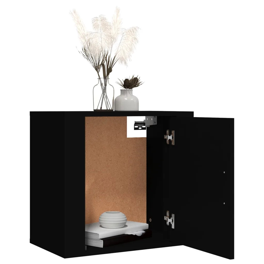 Comodini a Muro 2 pz Nero 50x30x47 cm 816867