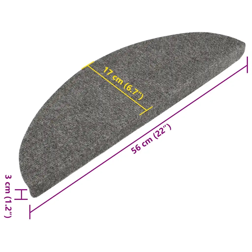 Tappetini Autoadesivi per Scale 30 pz | Gradini per Scale Grigi 56x17x3 cm