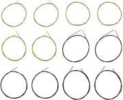 Set di corde per chitarra classica - 80/20 bronzo - avvolgimento - 2 set - corde 028/032/040/030/036/042 - nastro nero nylon - facile da installare