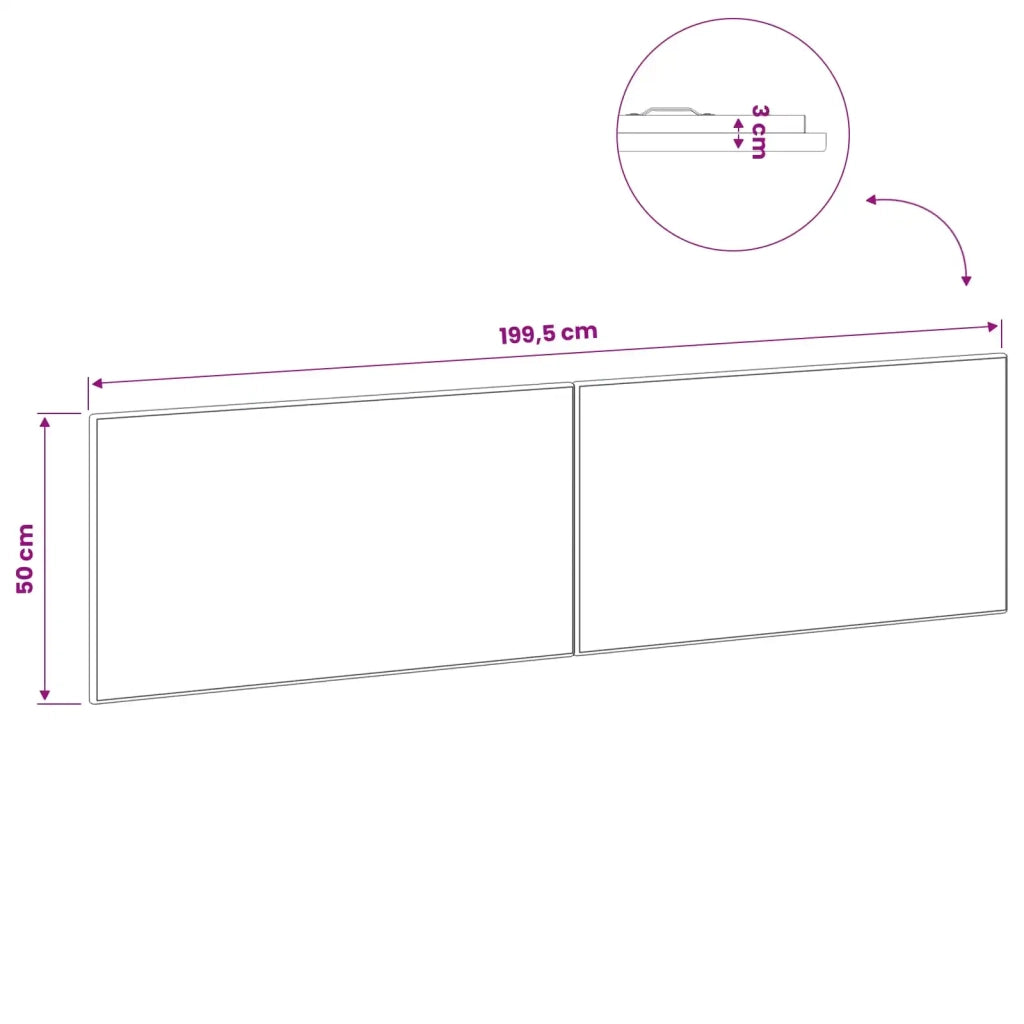 Testiera da Muro BREDA Bianco Legno ingegnerizzato 897585