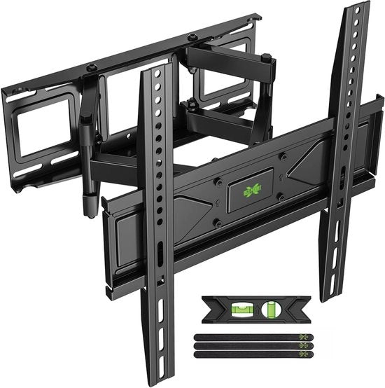 Supporto per TV da parete girevole inclinabile per schermi LED, plasma da 32 a 65 o 70 pollici, supporto per TV da parete universale con braccio doppio ultraresistente, peso massimo 50 kg, compatibile con VESA 75 x 75 - 400 x 400 mm