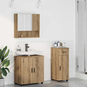 Set di mobili per il bagno con porta 3 pcs Rovere artigianale 3392962