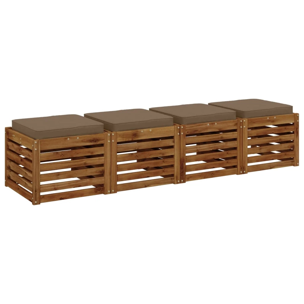Cuscini per Sedia in 4 Pezzi VUGHT 4 pcs 100% Poliestere 946211