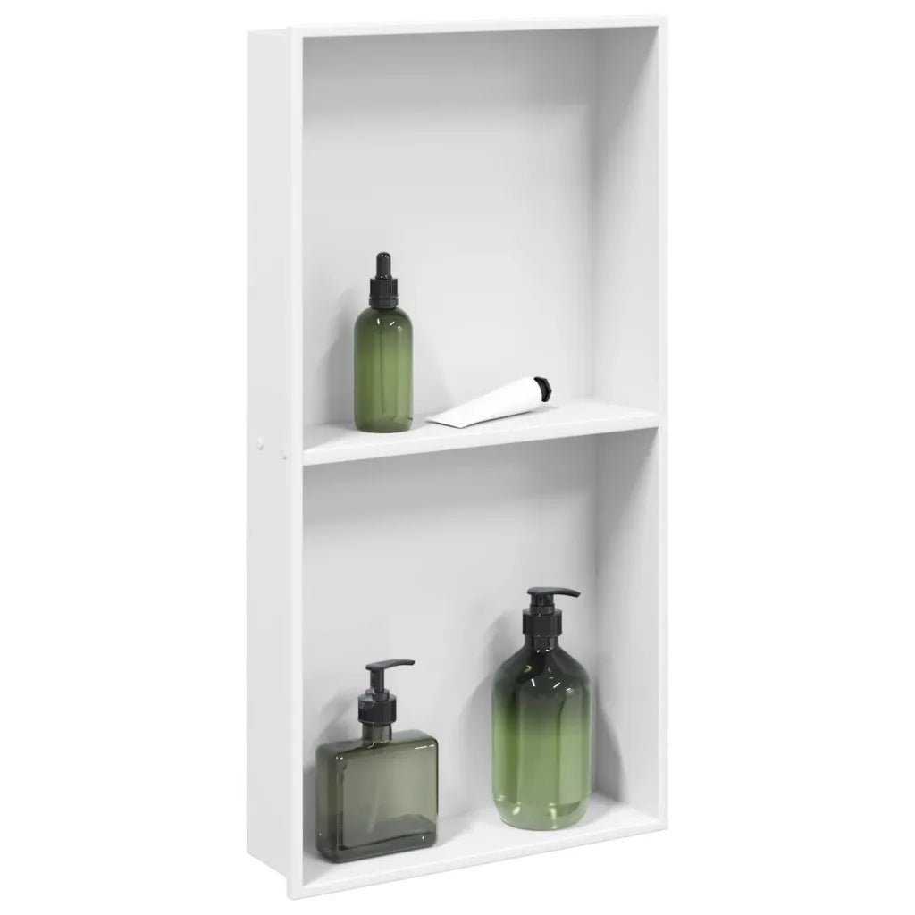 Nicchia per Doccia Bianco Opaco 32x62x9cm in Acciaio Inox CFW9255851