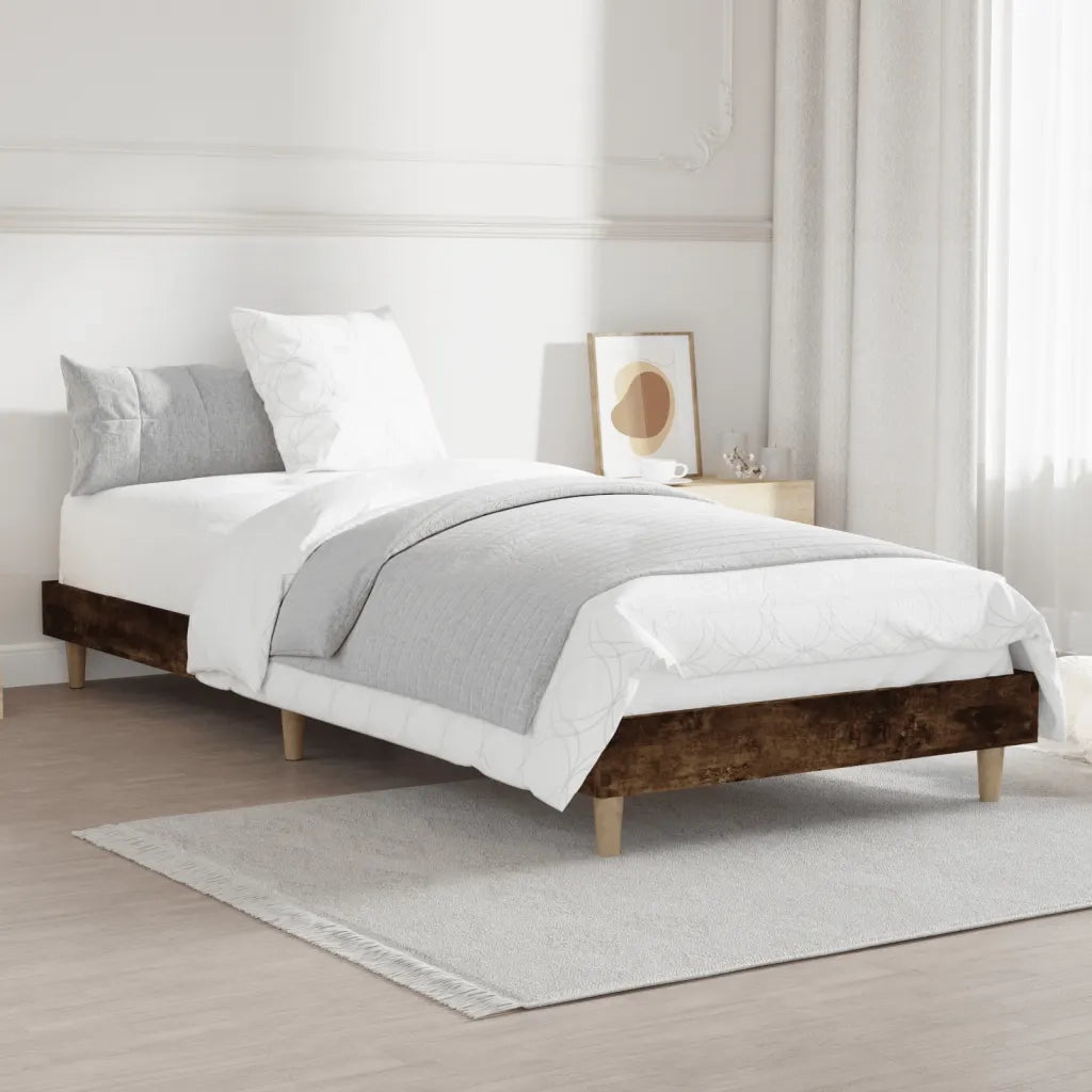 Giroletto senza Materasso Rovere Fumo 75x190 cm in Truciolato 832106