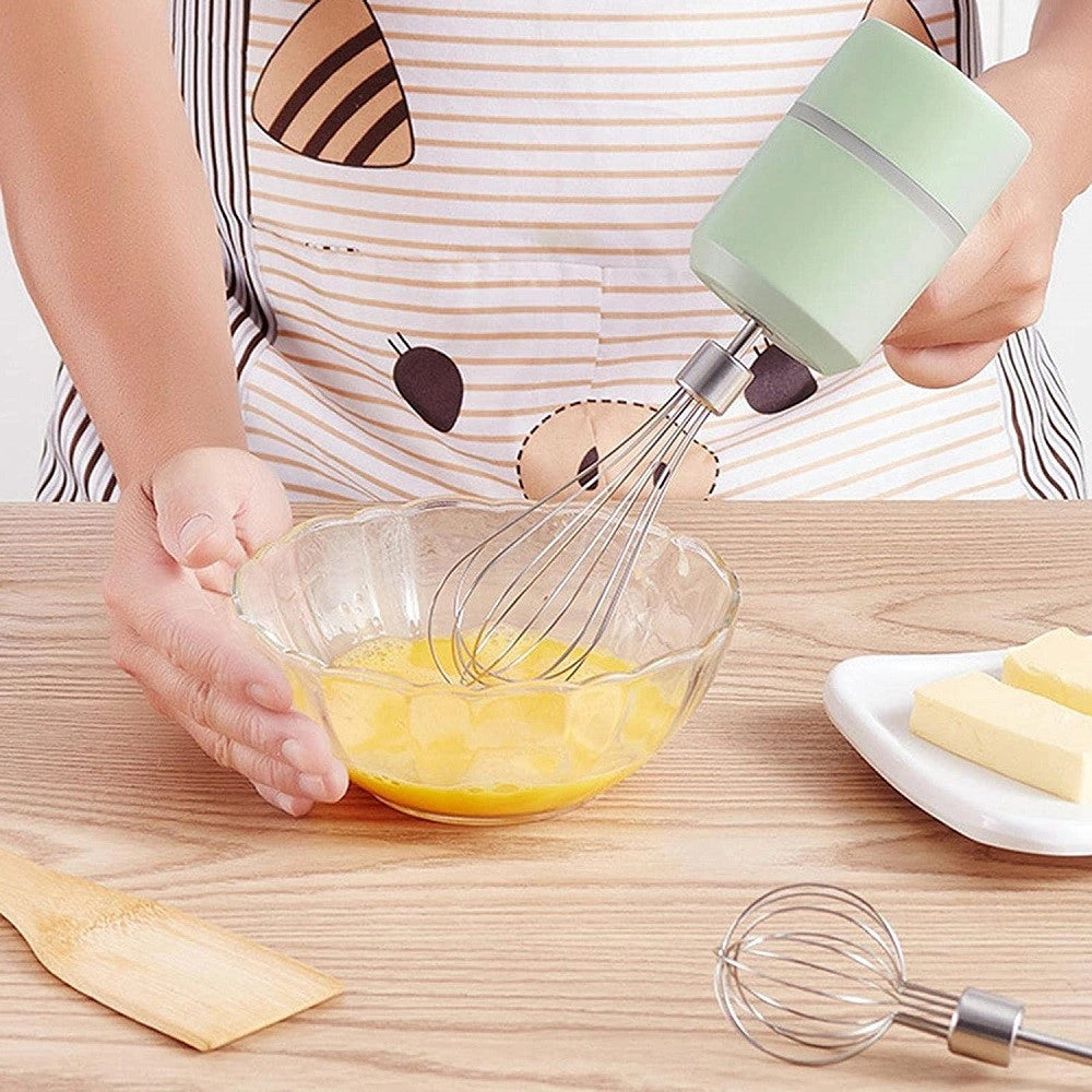 Trade Shop - Set Frullatore A Immersione In Acciaio Inox Portatile Per Preparazione Alimenti -
