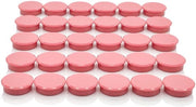 Magnetici per lavagne, 30 pezzi forti magnetici colorati per frigoriferi, magnetici per frigoriferi, mini magnetici, piccoli magnetici rotondi, magnetici per lavagne, per lavagne, pareti magnetiche, uffici (rosa)
