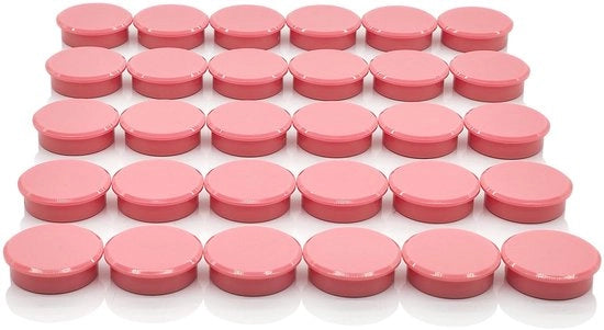 Magnetici per lavagne, 30 pezzi forti magnetici colorati per frigoriferi, magnetici per frigoriferi, mini magnetici, piccoli magnetici rotondi, magnetici per lavagne, per lavagne, pareti magnetiche, uffici (rosa)