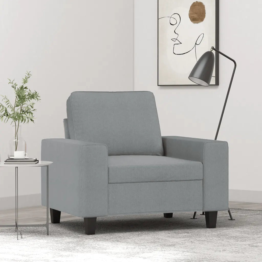 Poltrona | Sedia Relax Grigio Chiaro 60 cm in Tessuto