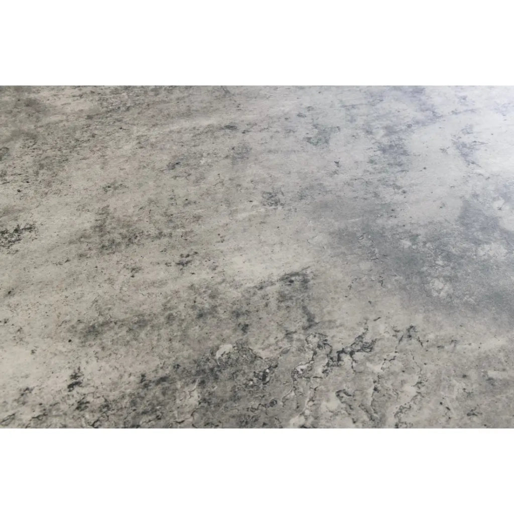 Tavolo da pranzo SOREN – Effetto pietra e metallo – 100 cm – Rotondo – Stile moderno