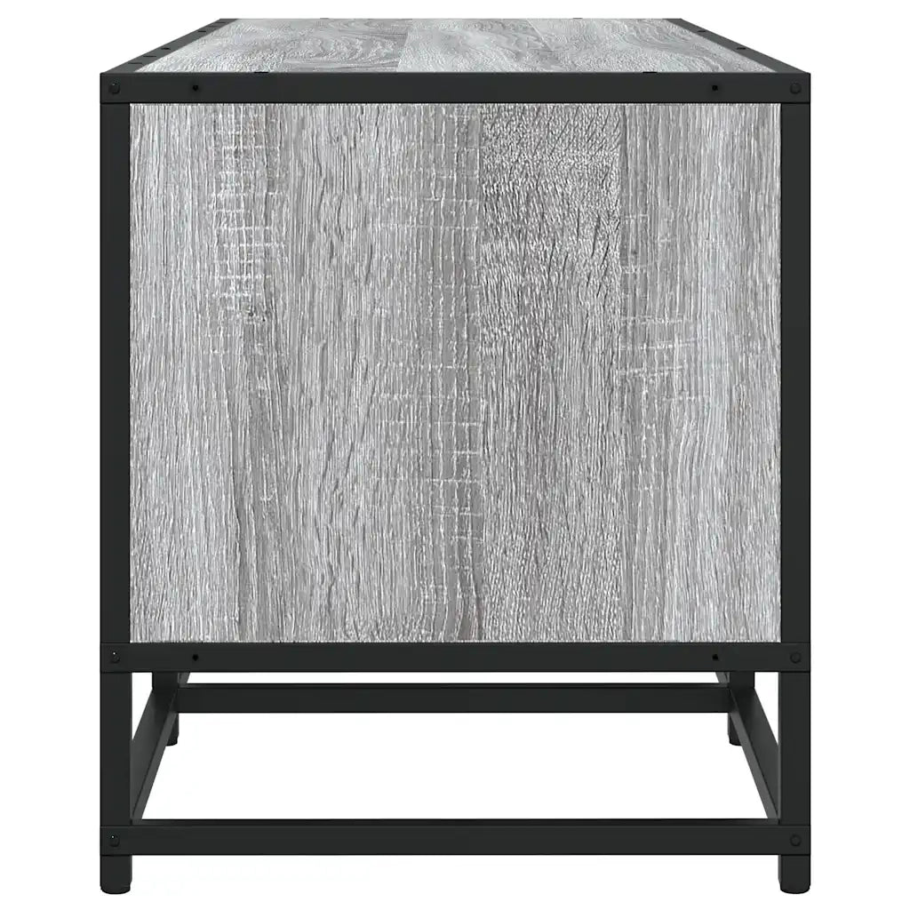 Mobile TV Grigio Sonoma 120x35x41cm Legno Multistrato e Metallo