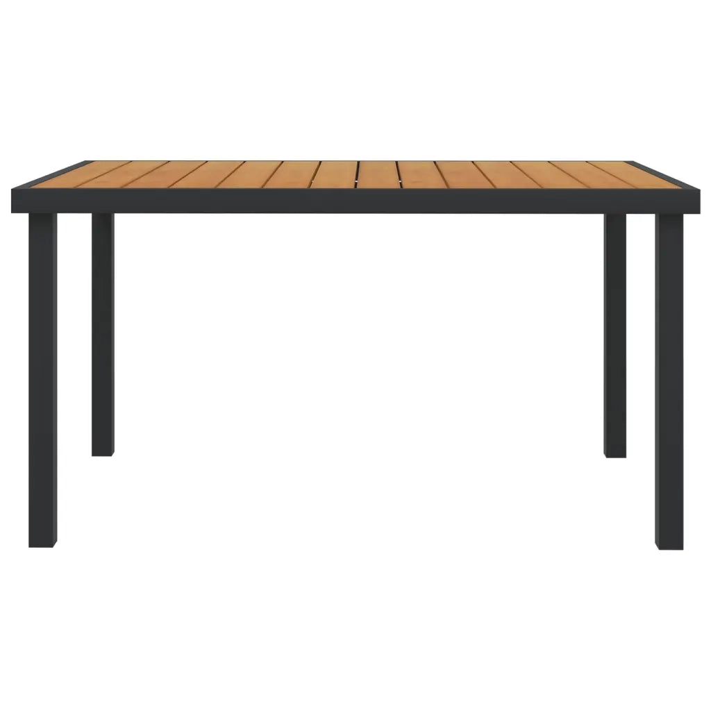 Tavolo da Giardino Marrone 140x90x74 cm in Alluminio e WPC 312210