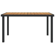 Tavolo da Giardino Marrone 140x90x74 cm in Alluminio e WPC 312210
