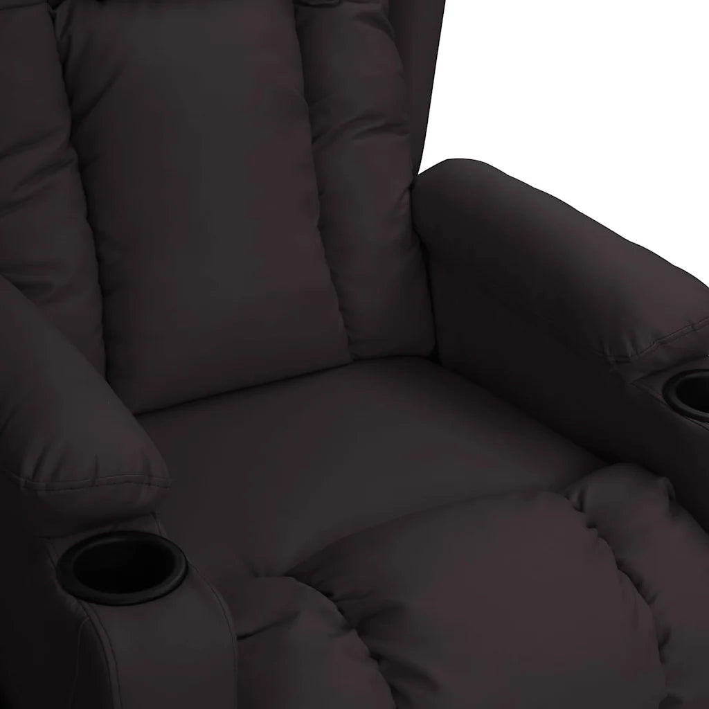Divano Sedia-Poltrona Reclinabile Nera in Similpelle 434874