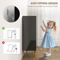 Scarpiera con 2 Ante e 4 Ripiani Regolabili, 72 x 31,5 x 95 cm, Nero