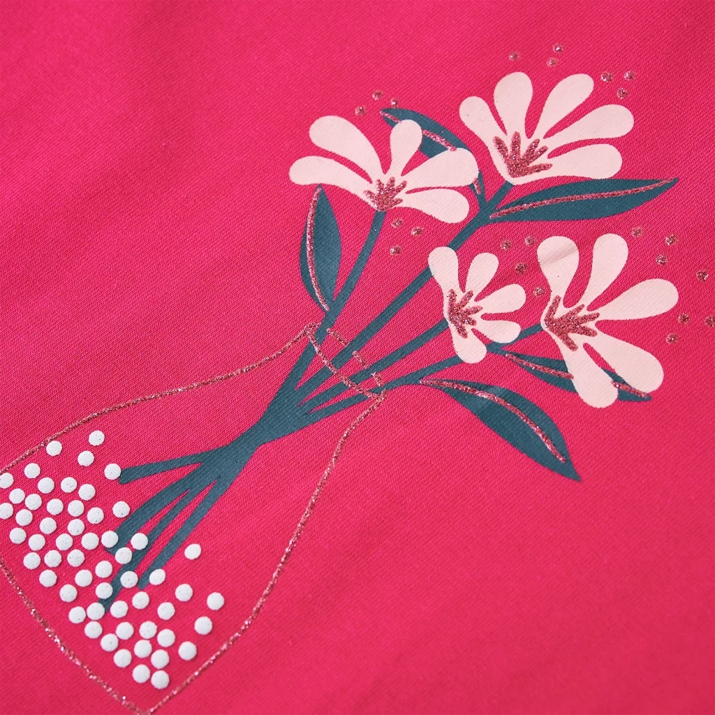 Maglietta da Bambina a Maniche Lunghe Fucsia 104