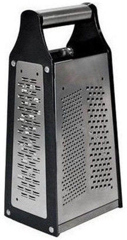 Raspia 4 facce in acciaio inossidabile, argento/nero, 10,5 x 8,5 x 23 cm