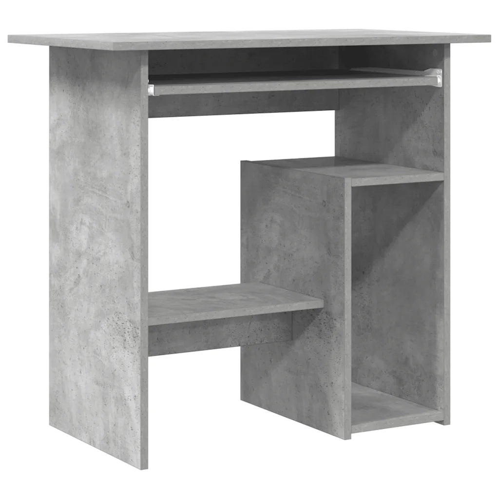 Scrivania | Tavolo da Ufficio Grigio Cemento 80x45x74 cm in Legno Multistrato