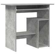 Scrivania | Tavolo da Ufficio Grigio Cemento 80x45x74 cm in Legno Multistrato