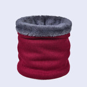 Sciarpa autunno/inverno a coste foderata in pile per uomo e donna