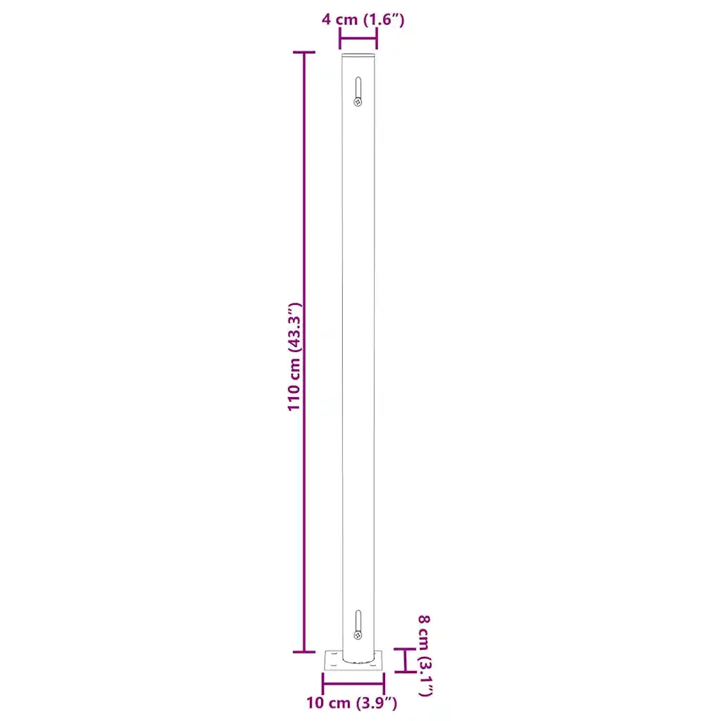 Tenda Laterale Retrattile per Patio 180x514 cm Grigia 313407