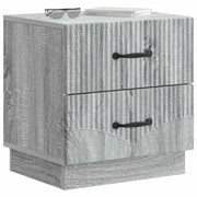 Set di 2 Comodini | Armadio da Notte | Mobiletto da notte Grigio Sonoma 43 x 34,5 x 44,5 cm