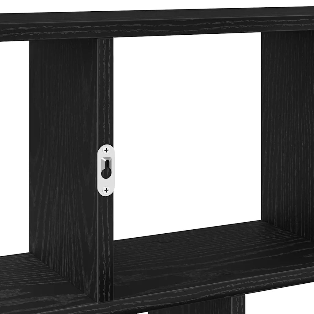 Mensola a Cubo da Parete 12 Scomparti Nero in Truciolato 860014