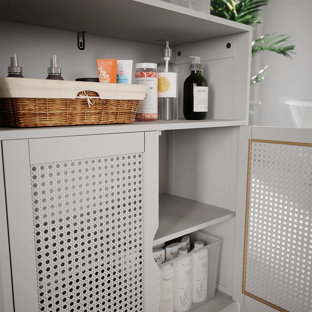 Vicco mobiletto bagno Bianco 60 x 80 cm con 2 porte