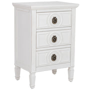 Comodino in legno bianco 46x32,5x67h cm