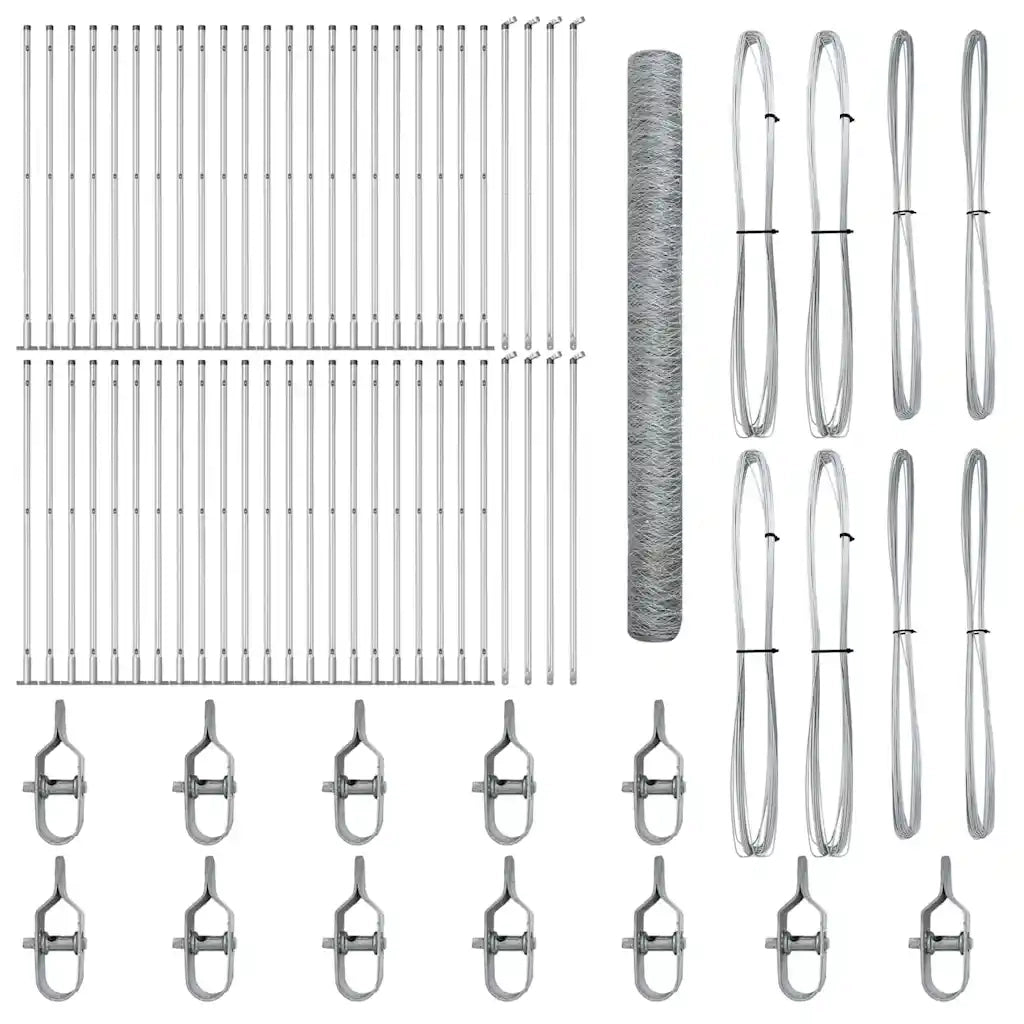 Palo della recinzione Argento 100 x 1,6 m (rete da 36 mm)