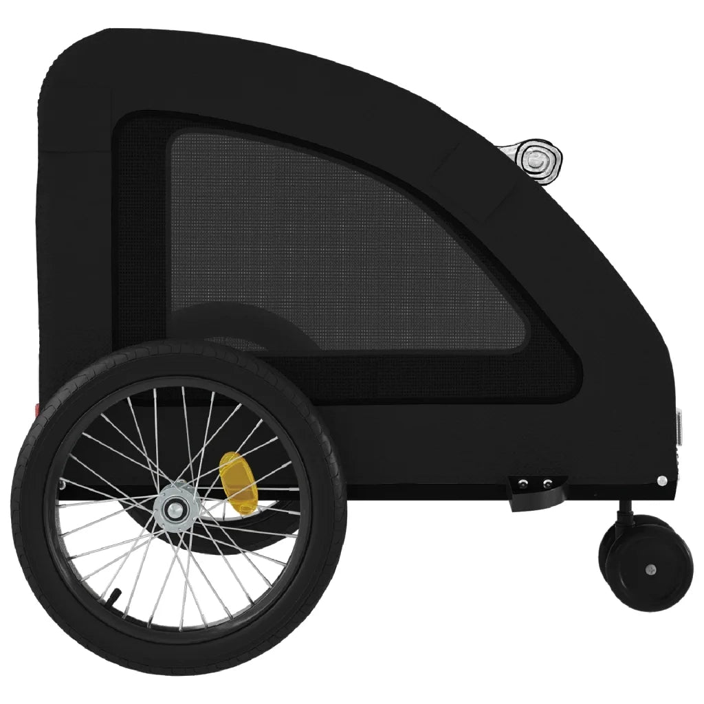 Rimorchio da Bici per Animali Nero Oxford e Ferro CFW6131512