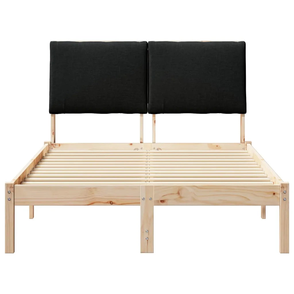 Struttura del Letto con testiera Marrone e nero 120 x 190 cm