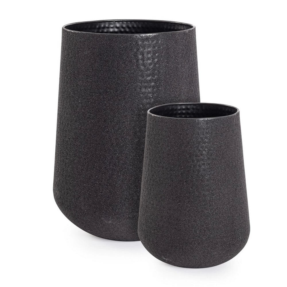 Set di 2 Porta Vaso in Metallo con Finitura Smaltata Opaca - FRESH