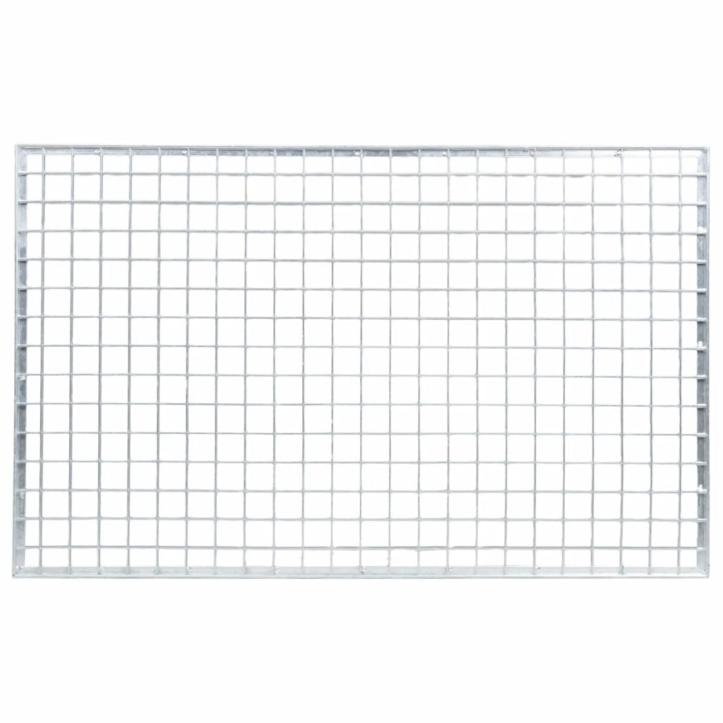 Grata Argento 80 x 50 x 2 cm Acciaio Zincato a Caldo 42018656