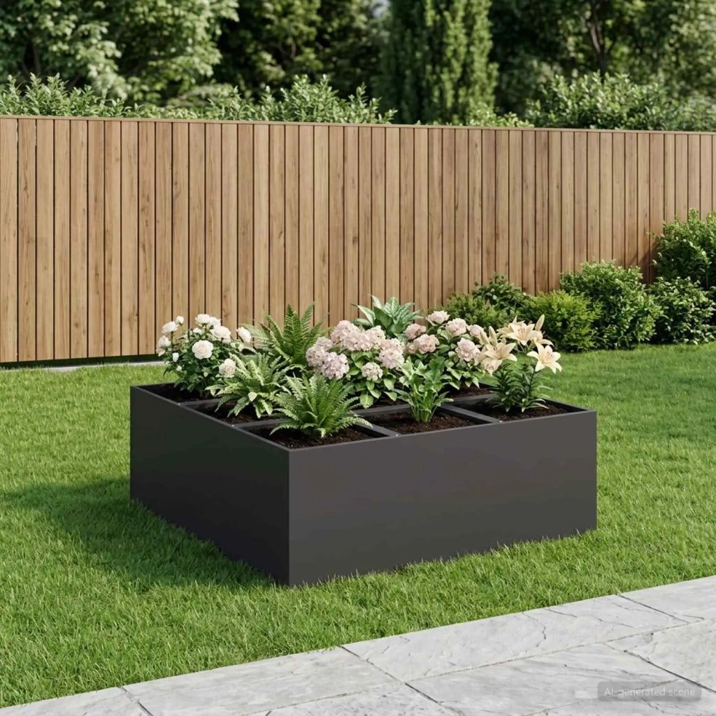 Vaso da giardino Nero 100 x 100 x 40 cm 8005750