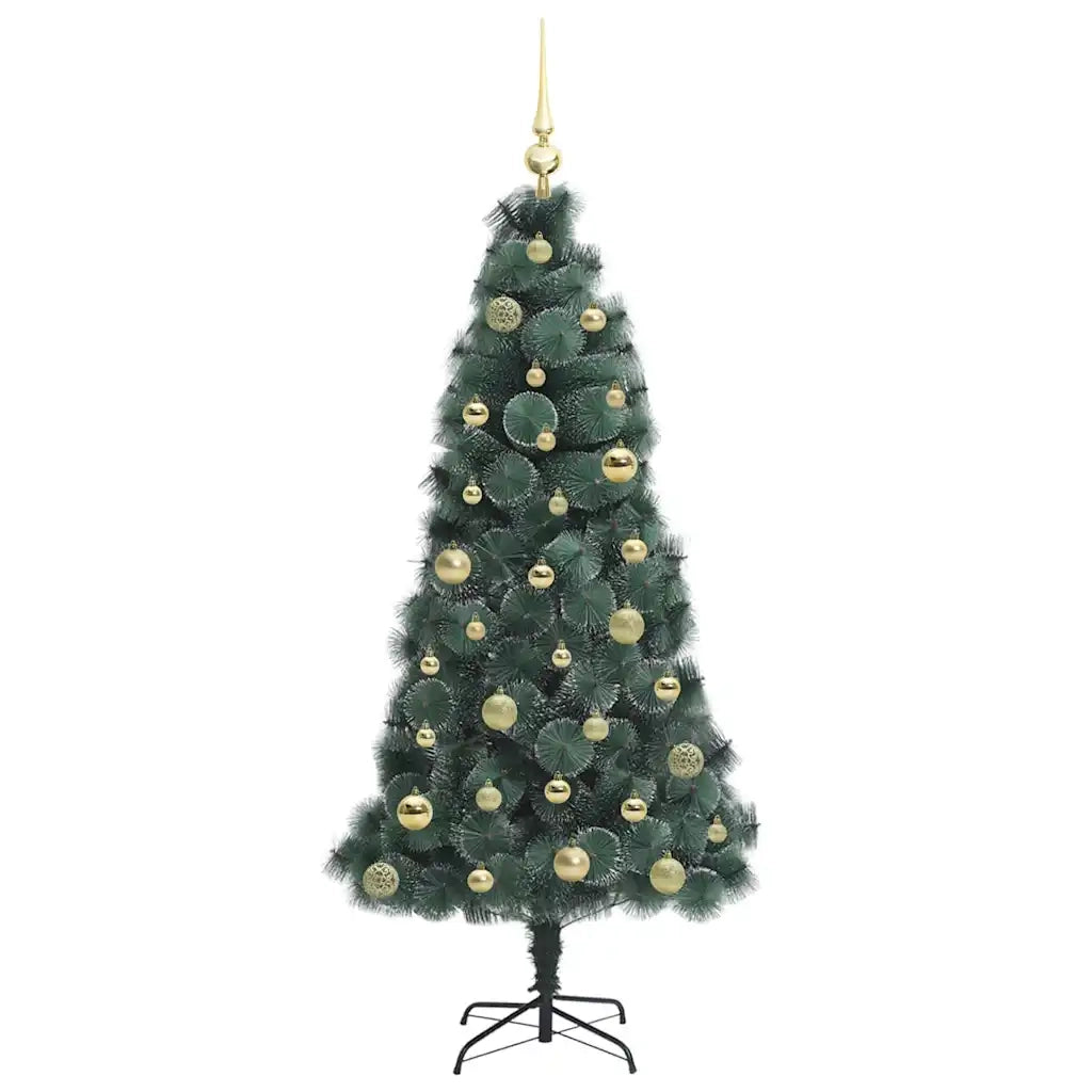 Albero di Natale | Decorazioni natalizie artificiale preilluminato con set di palline