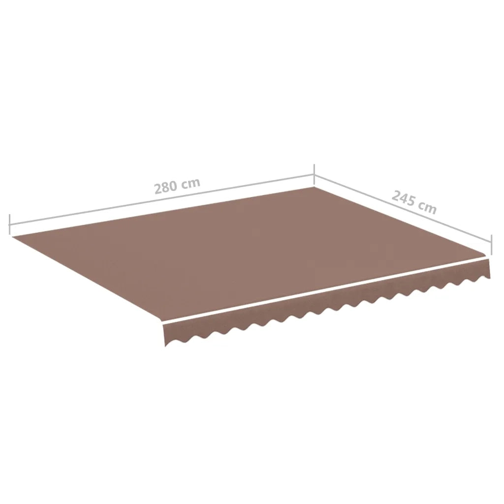 Tessuto di Ricambio per Tenda da Sole Marrone 300x250 cm Poliestere 311975