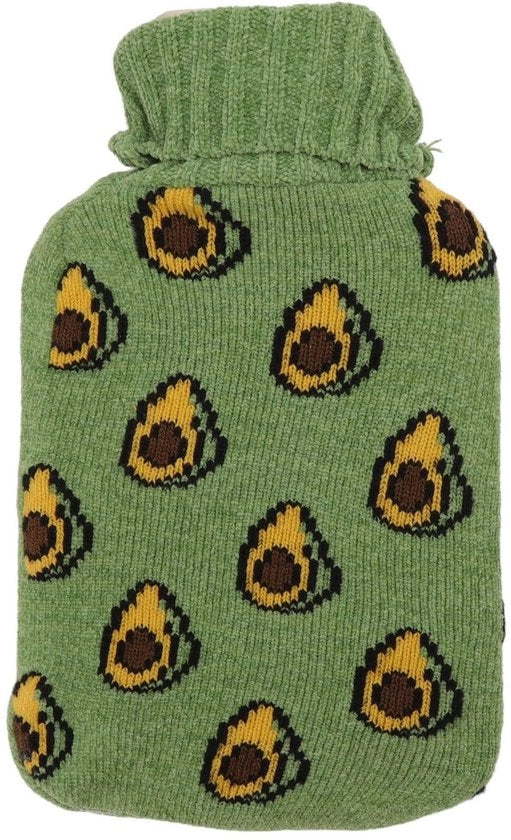 Bottiglia di acqua calda portatile - 2000 ml - Color avocado - Lavabile - Adatto per bambini e adulti