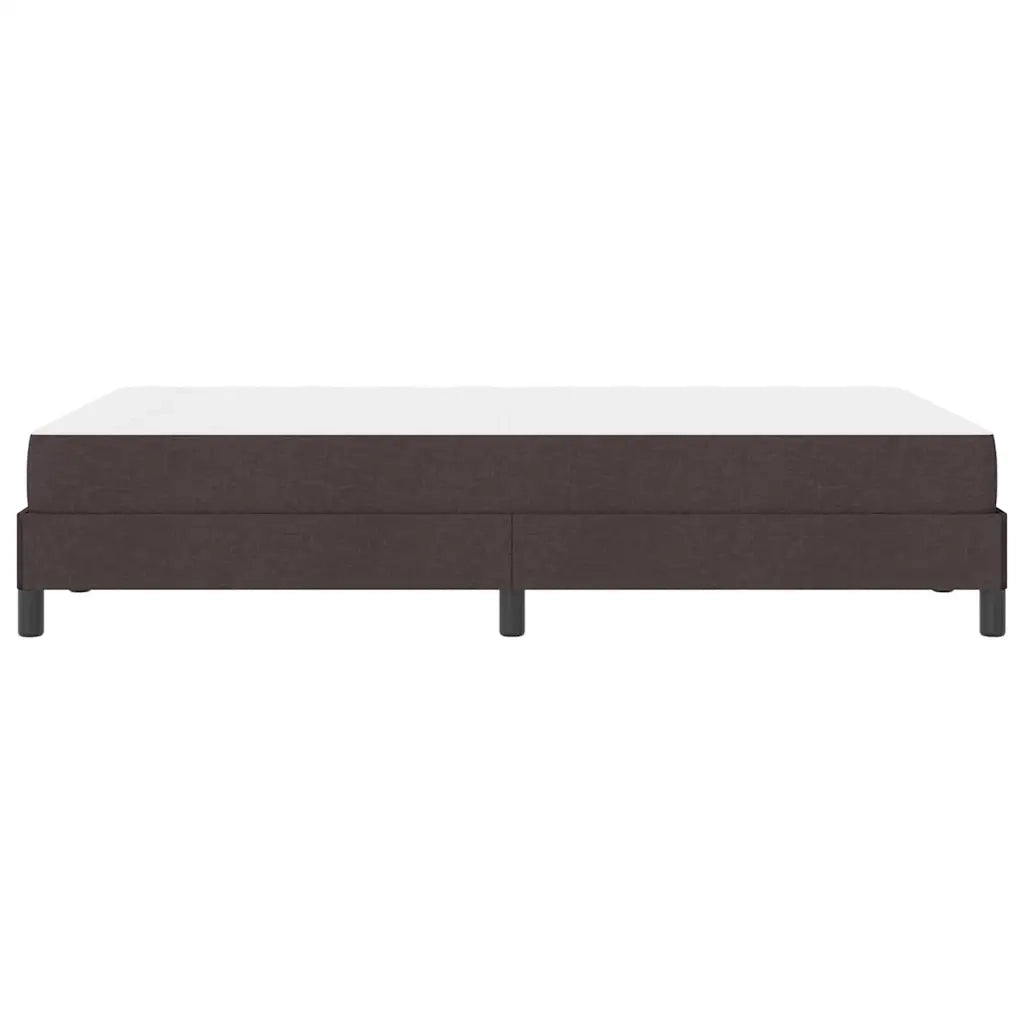 Letto a molle con materasso Marrone Scuro 120 x 190 cm Tessuto