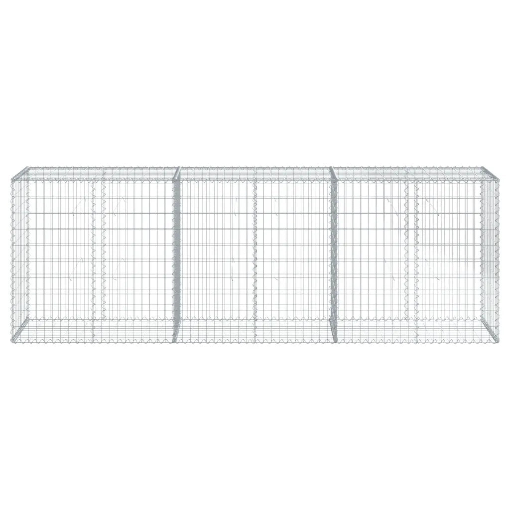 Cesto Gabbione con Copertura 300x50x100 cm in Ferro Zincato 3295144