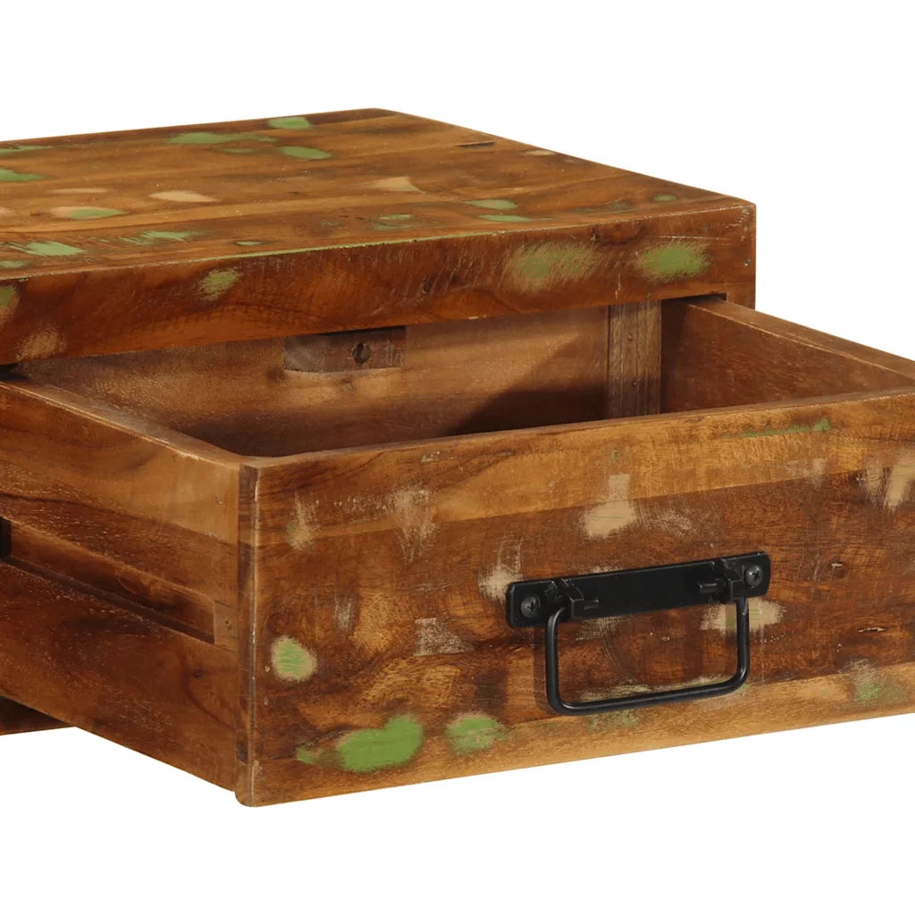 vidaXL Mobile TV a Parete 80x30x19 cm in Legno Massello di Recupero