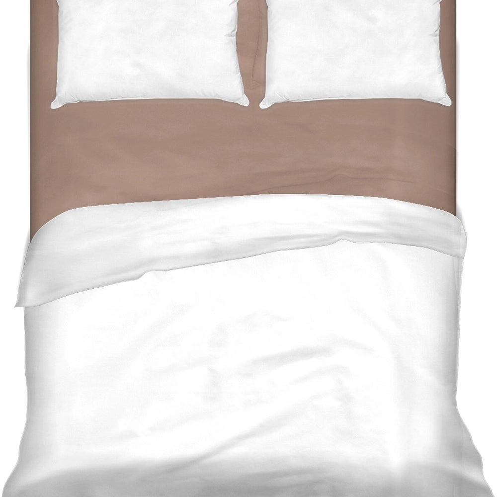 Lenzuolo letto sotto con angoli 100% puro cotone Made in Italy tinta unita Vaniglia - 2 Piazze