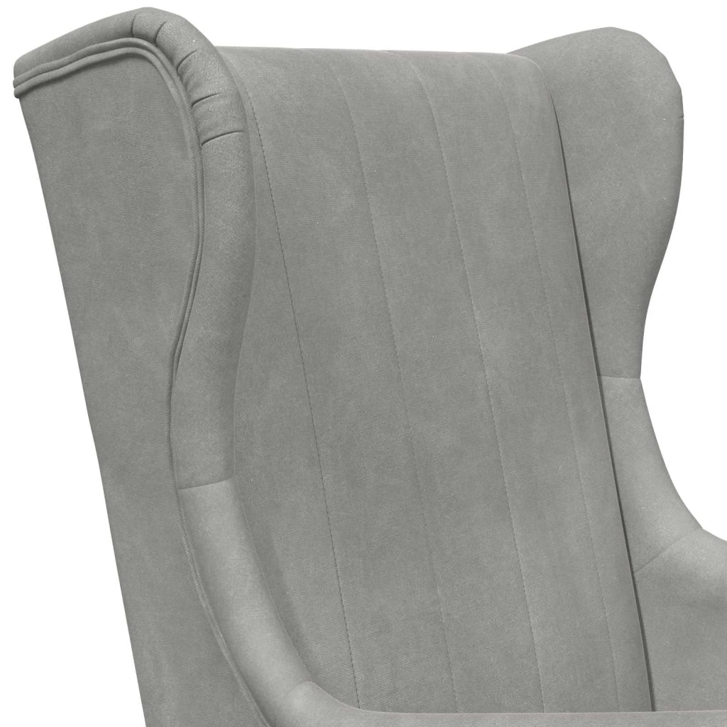 Poltrona-Divano Sedia-Poltroncina Grigio Chiaro Velluto 207295
